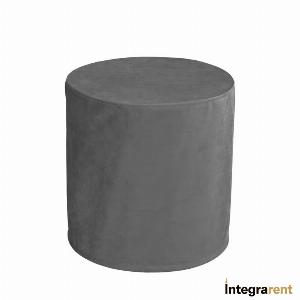 Noleggio Pouf Tondo in Velluto Grigio Antracite