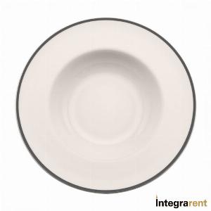 Noleggio Piatto Fondo Bone China Filo Platino Ø cm. 24