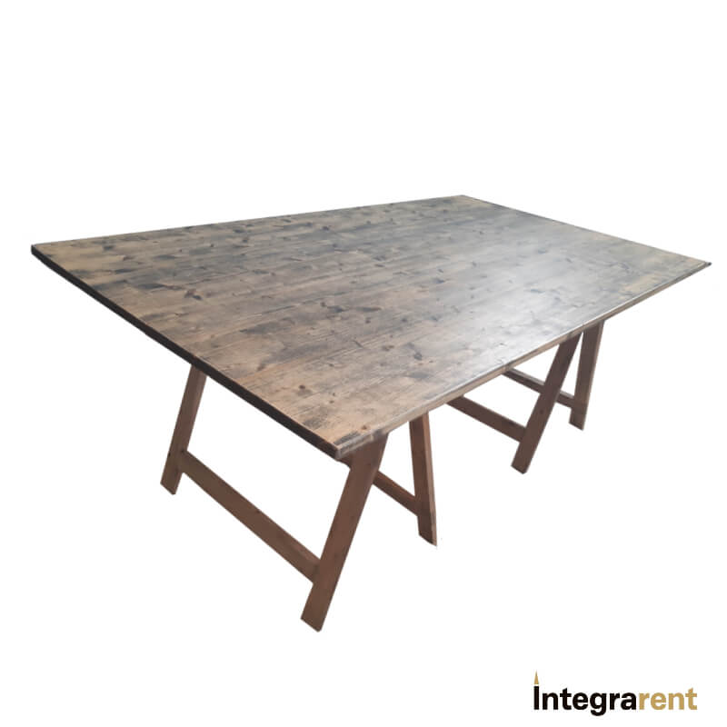 Noleggio Tavolo Rettangolare Legno Foresta Nera cm.200x120