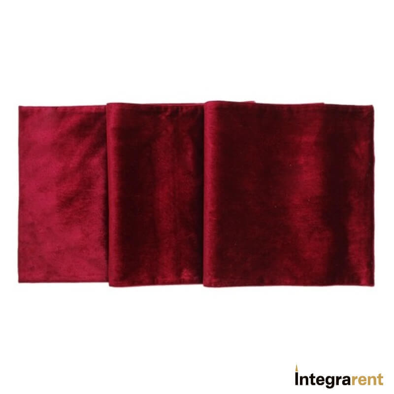 Noleggio Runner Velluto cm. 200x40 Rosso