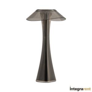 Lampada a tulipano da tavolo, decorativa, con piantana, in stile Bali/Asia, piccola, 60 cm. bianco